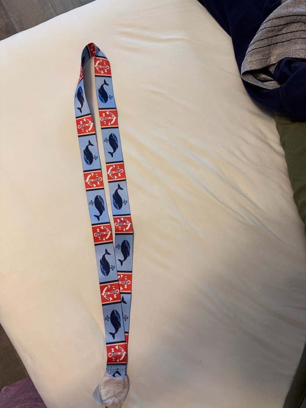 Vera Bradley Regatta Whale Print Wide Lanyard
